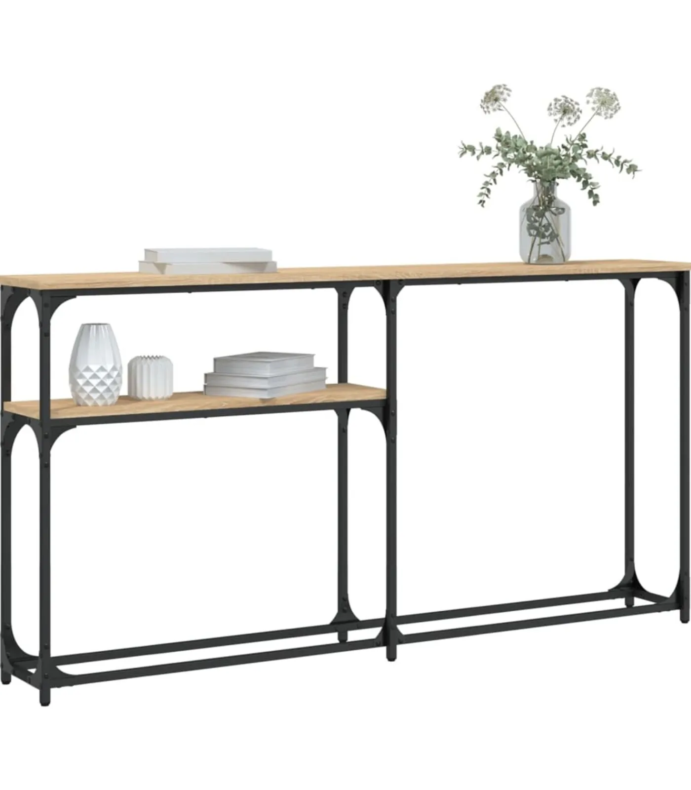 Sale Wandtafel 145x22,5x75 cm bewerkt hout sonoma eikenkleurig Tafels