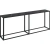 Sale Wandtafel 200x35x75,5 cm gehard glas zwart Tafels