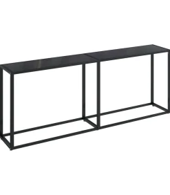 Sale Wandtafel 200x35x75,5 cm gehard glas zwart Tafels