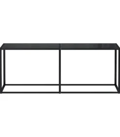 Sale Wandtafel 200x35x75,5 cm gehard glas zwart Tafels