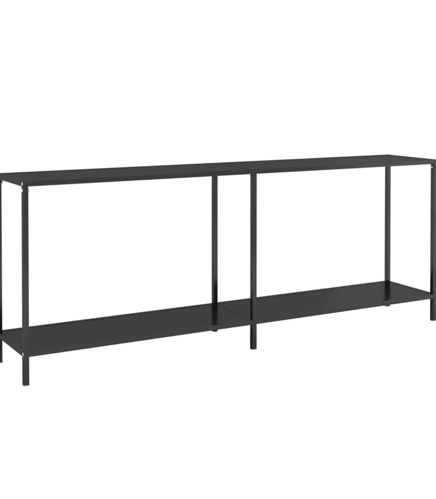 Best Wandtafel 200x35x75,5 cm gehard glas zwart Tafels
