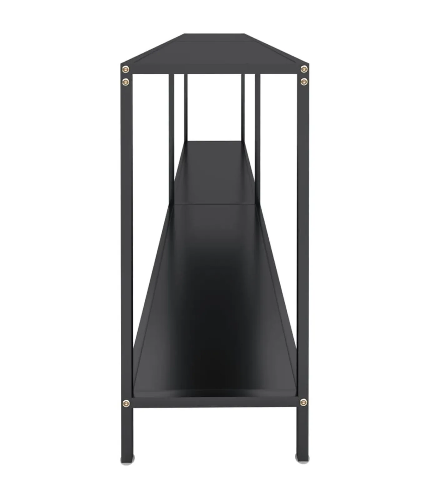 Best Wandtafel 200x35x75,5 cm gehard glas zwart Tafels