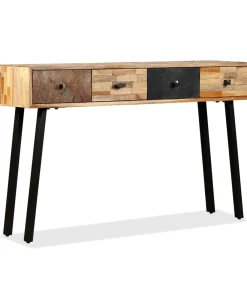 New Wandtafel 120x30x76 cm massief gerecycled teakhout Tafels