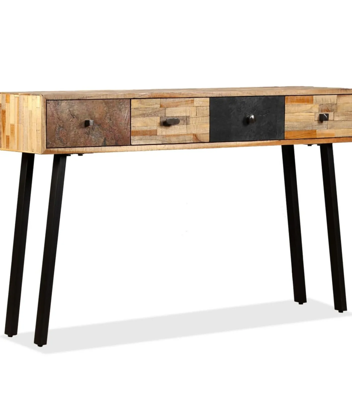 New Wandtafel 120x30x76 cm massief gerecycled teakhout Tafels