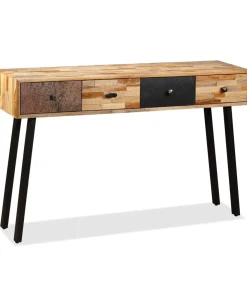 New Wandtafel 120x30x76 cm massief gerecycled teakhout Tafels