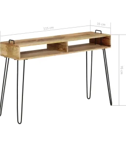 Best Wandtafel 115x35x76 cm massief mangohout Tafels