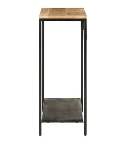Discount Wandtafel 90x30x75 cm massief ruw mangohout en ijzer Tafels