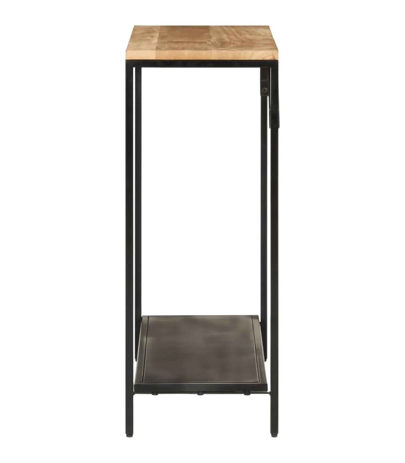 Discount Wandtafel 90x30x75 cm massief ruw mangohout en ijzer Tafels