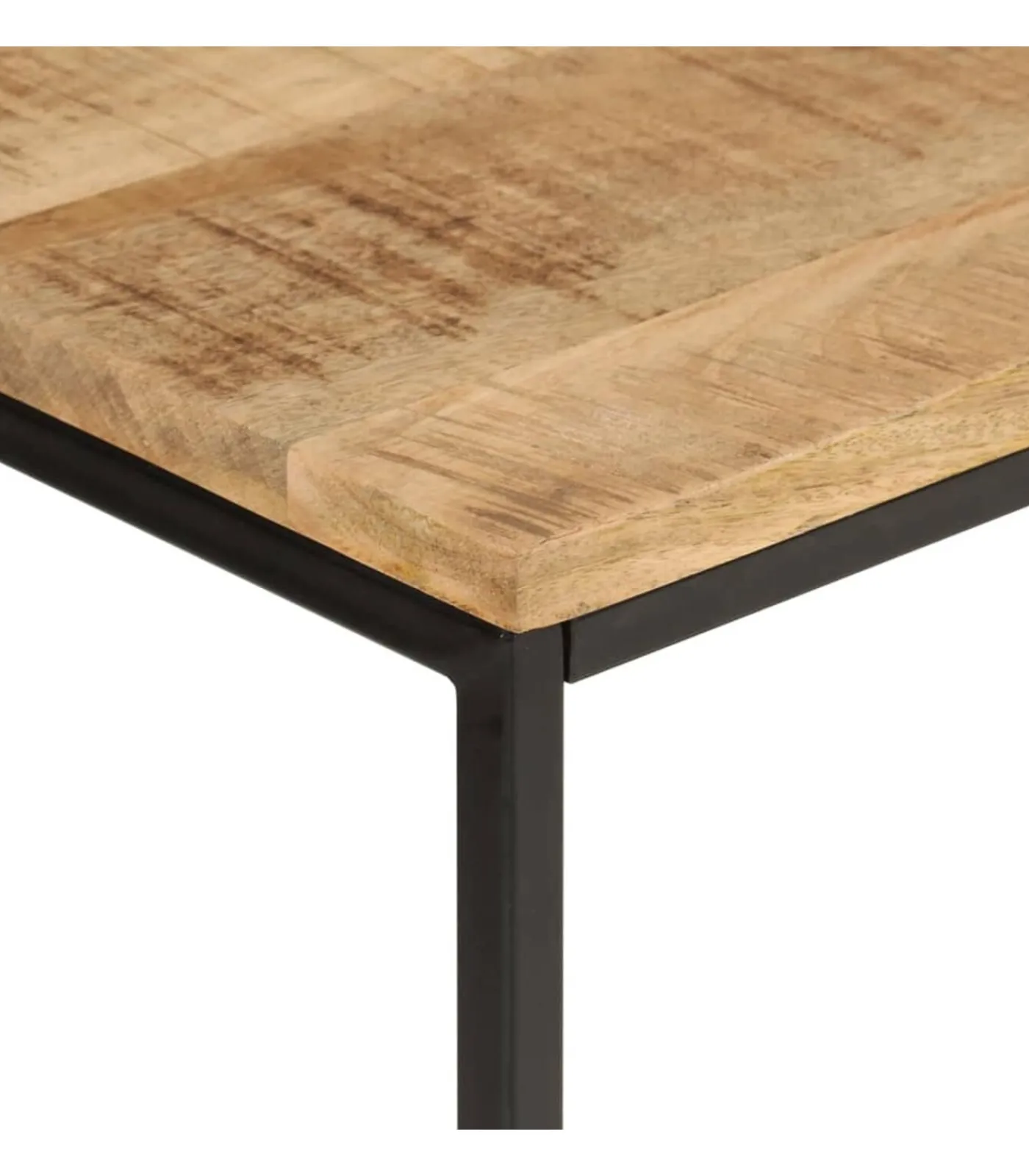 Discount Wandtafel 90x30x75 cm massief ruw mangohout en ijzer Tafels