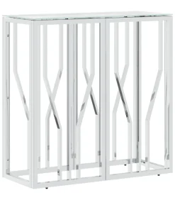 Outlet Wandtafel 70x30x70 cm roestvrij staal en glas Tafels