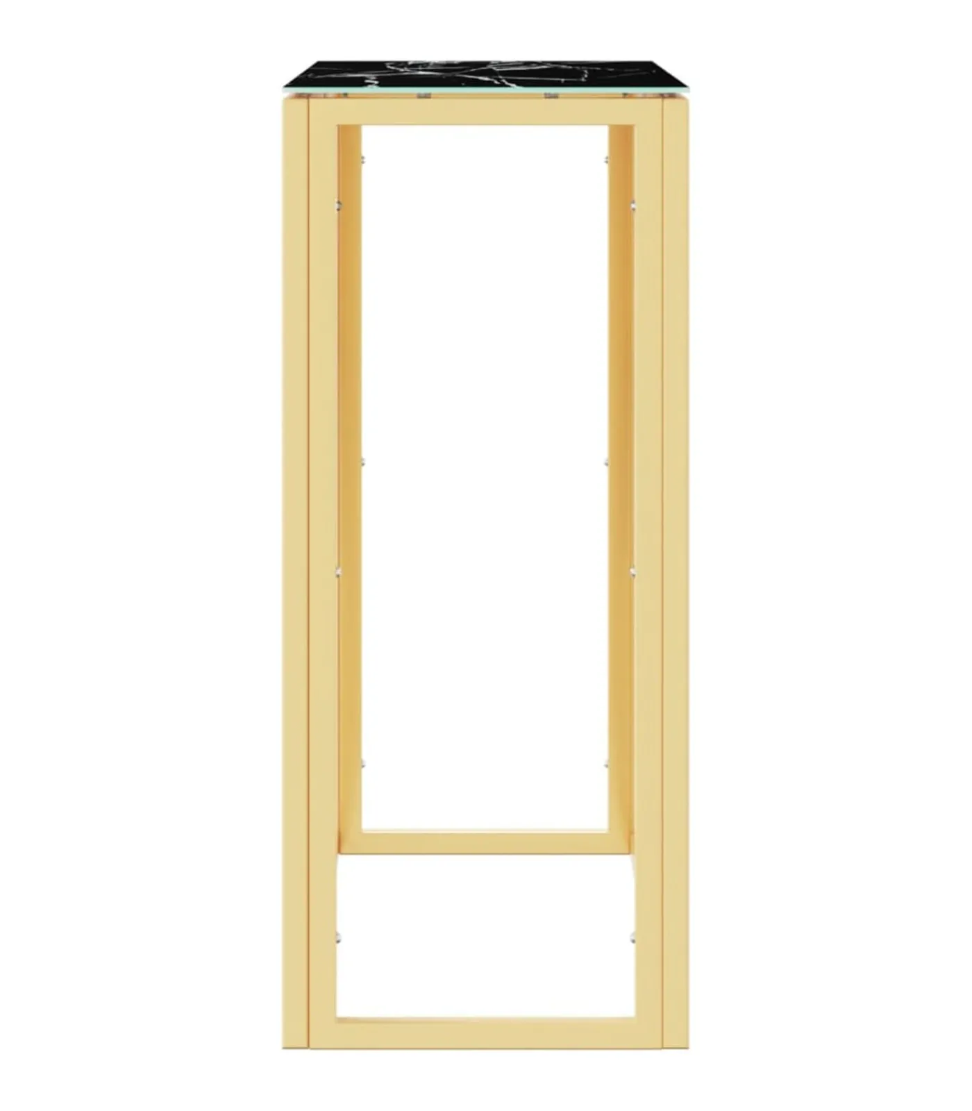 Discount Wandtafel 70x30x70 cm roestvrij staal en glas goudkleurig Tafels