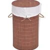 Discount Wasmand rond bamboe bruin Manden En Bakken