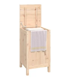 Wasmand 44x44x76 cm massief grenenhout Manden En Bakken