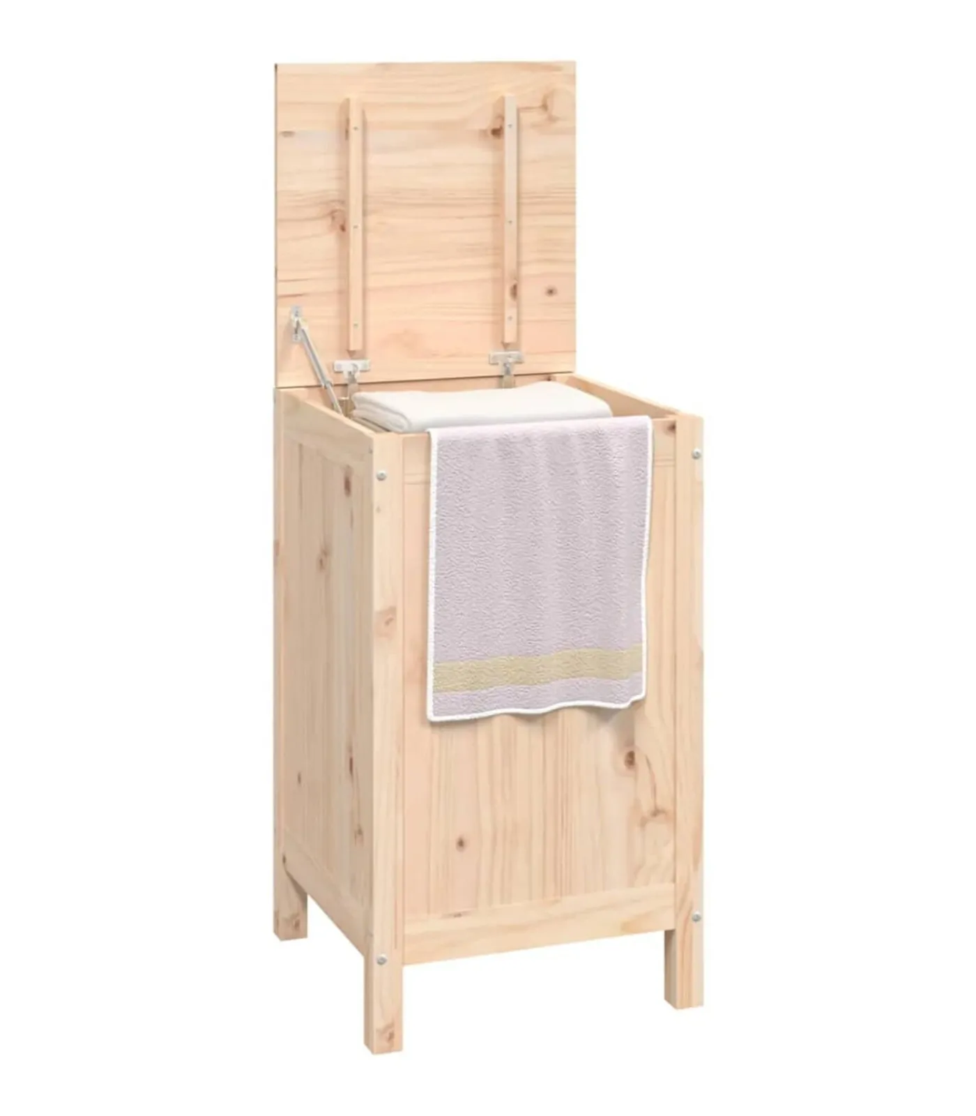 Wasmand 44x44x76 cm massief grenenhout Manden En Bakken