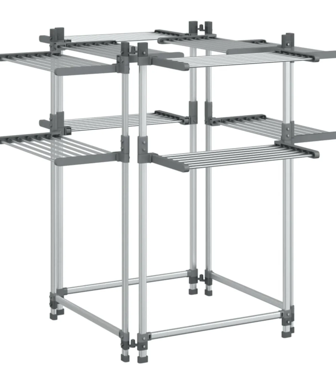 Best Wasrek 107x107x120 cm aluminium Wassen & Strijken