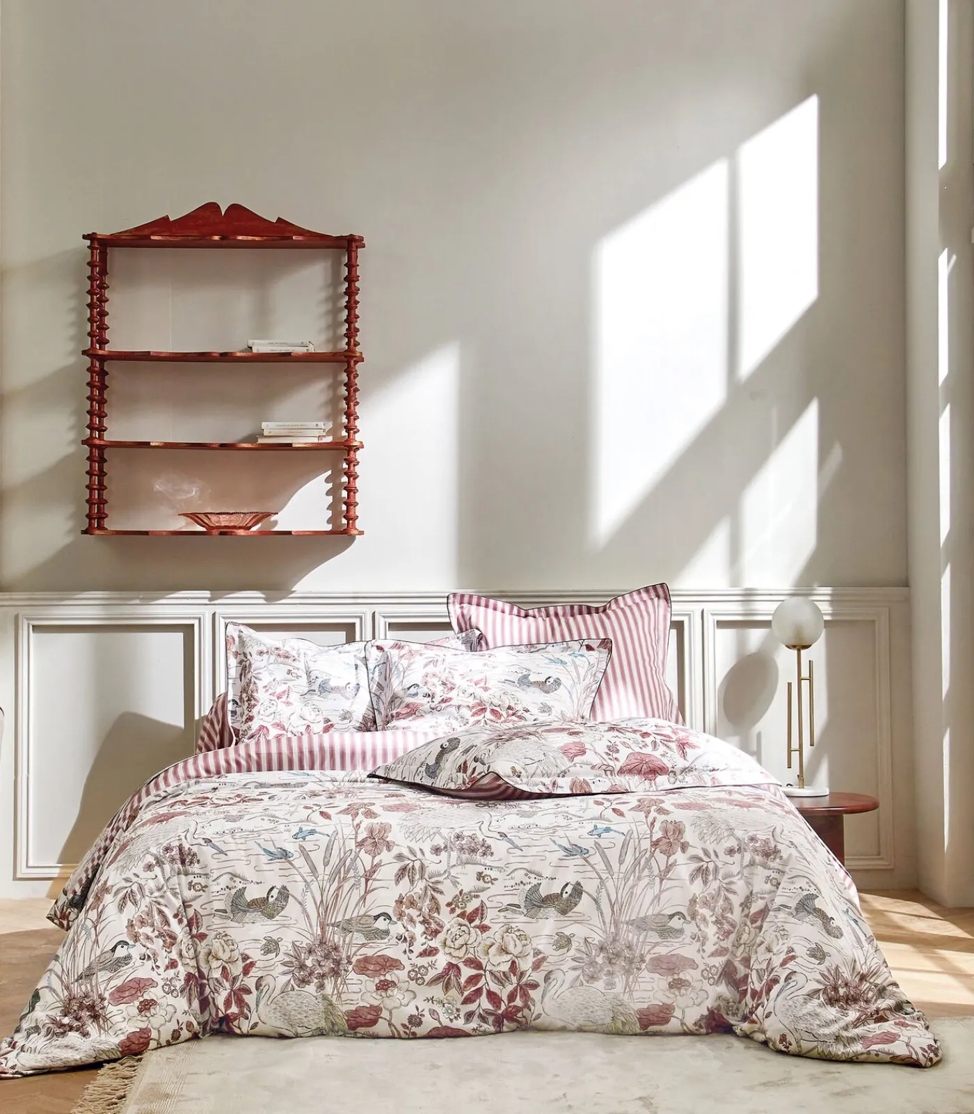 Outlet WATER GARDEN Rose - Kussensloop Satijn katoen Kussenslopen