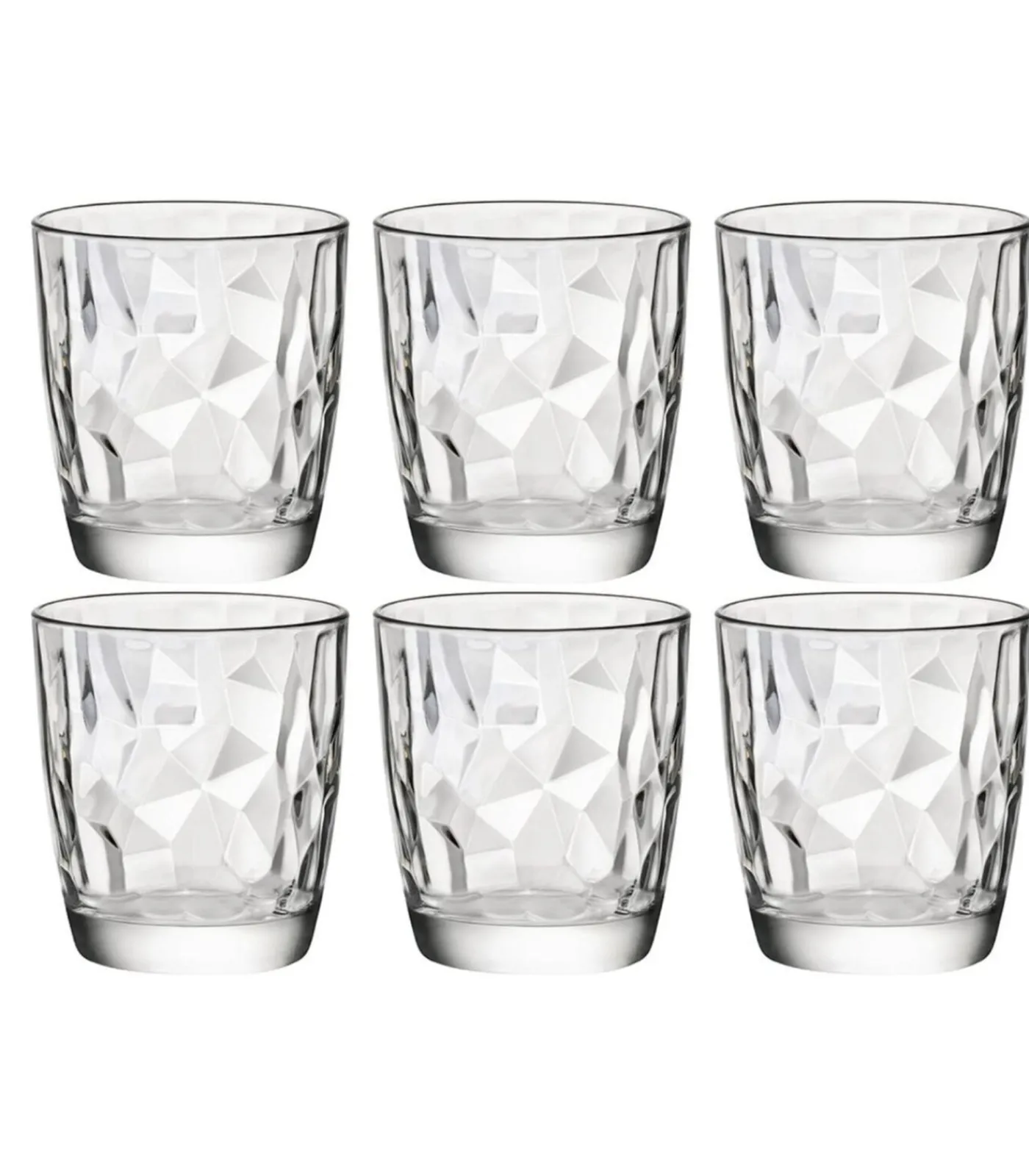 Hot Waterglazen Diamond - 390 ml - 6 stuks Glazen & Karaffen