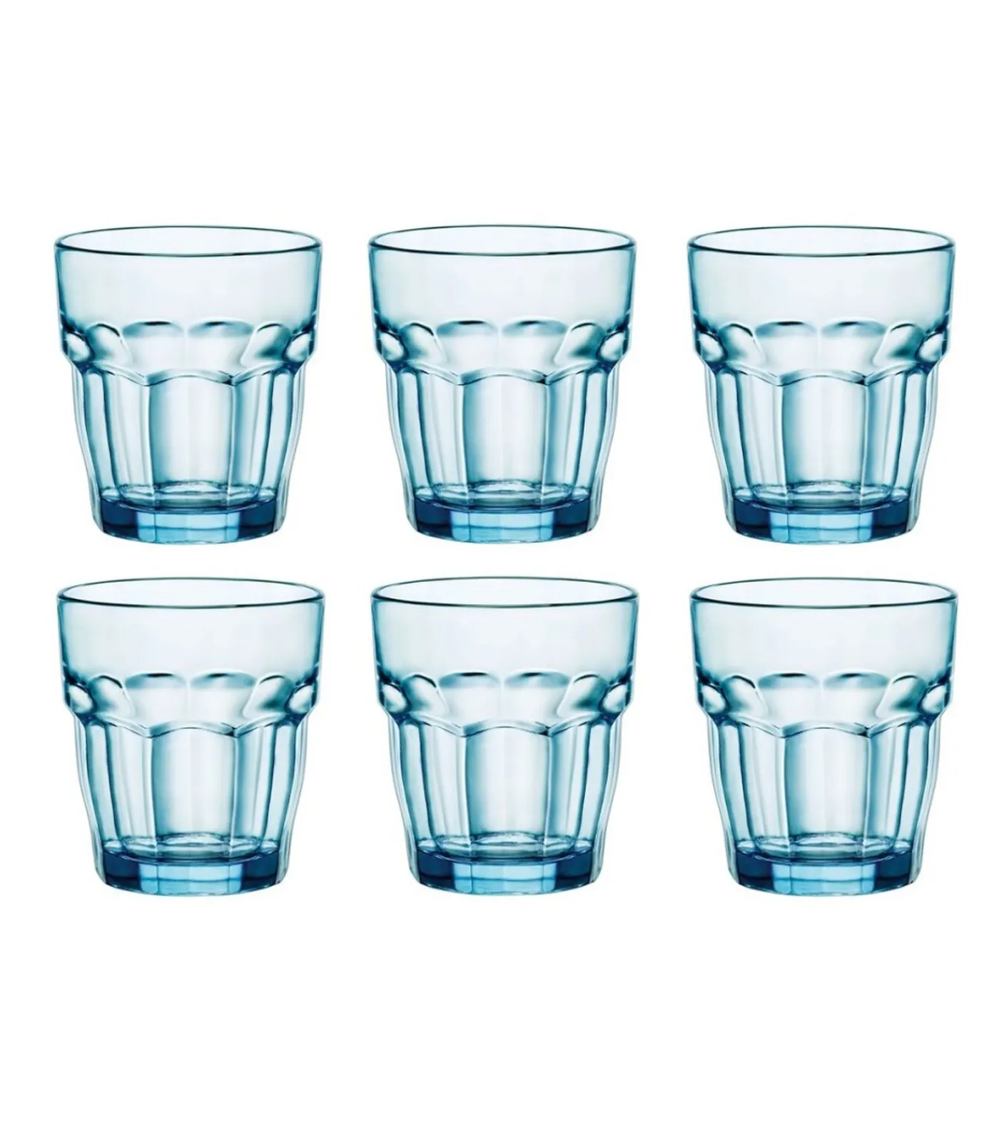 Hot Waterglazen Rock Bar - Blauw - 270 ml - 6 stuks Glazen & Karaffen