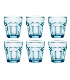 Hot Waterglazen Rock Bar - Blauw - 270 ml - 6 stuks Glazen & Karaffen