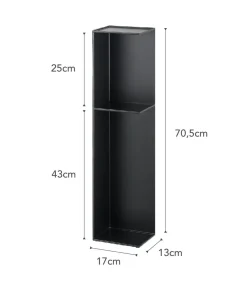 Online WC Opbergrek - Tower - Zwart Toiletaccessoires