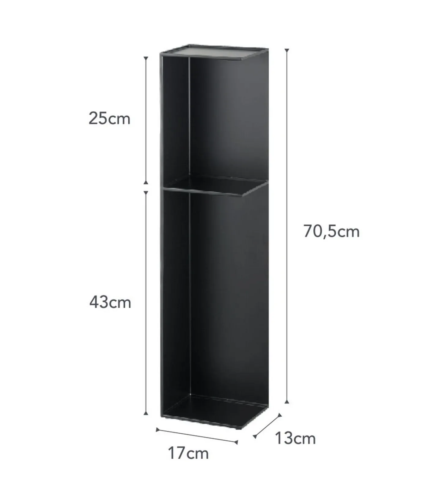 Online WC Opbergrek - Tower - Zwart Toiletaccessoires