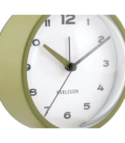 Wekker Brisk Dome - Legergroen - 6.5x11x13.8cm Klokken