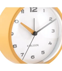 Hot Wekker Brisk Dome - Okergeel - 6.5x11x13.8cm Klokken