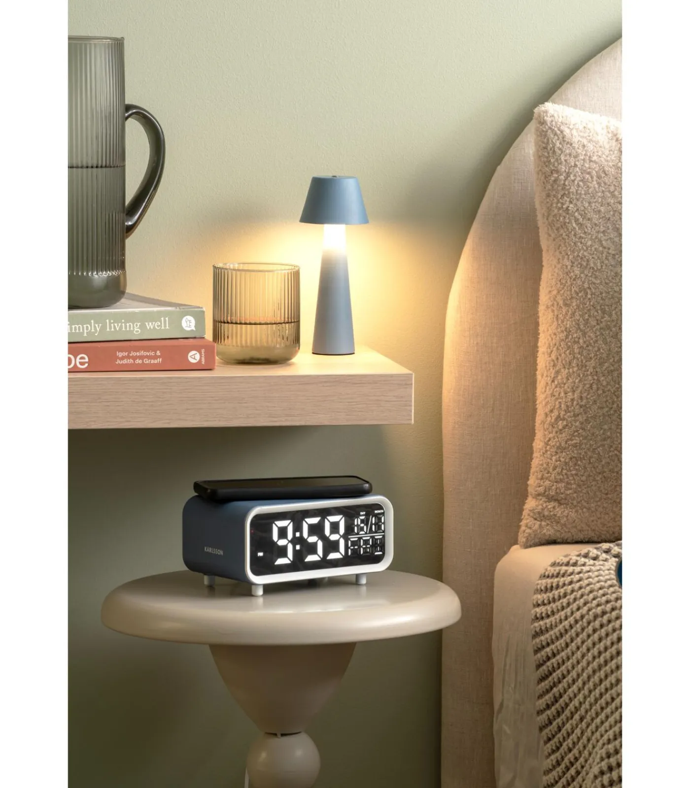 Hot Wekker Chunky Led - Klassiek blauw - 17x11x8.6cm Klokken