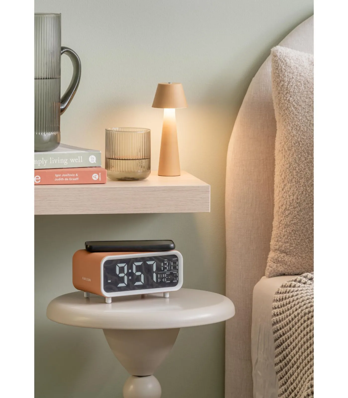 Online Wekker Chunky Led - Okergeel - 17x11x8.6cm Klokken