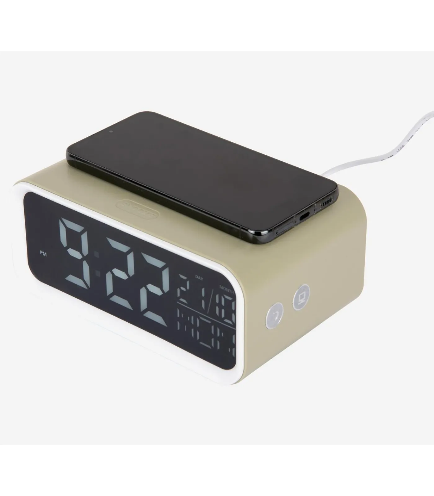 Sale Wekker Chunky Led - Theegroen - 17x11x8.6cm Klokken