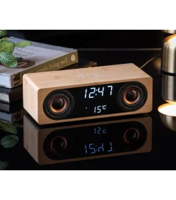 Hot Wekker Classic Bt - Naturel - 25x10.2x8cm Klokken