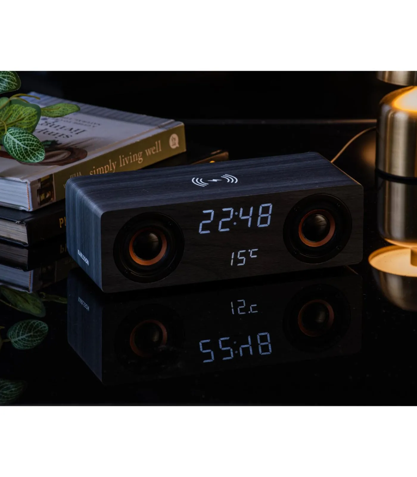 Discount Wekker Classic Bt - Zwart - 25x10.2x8cm Klokken