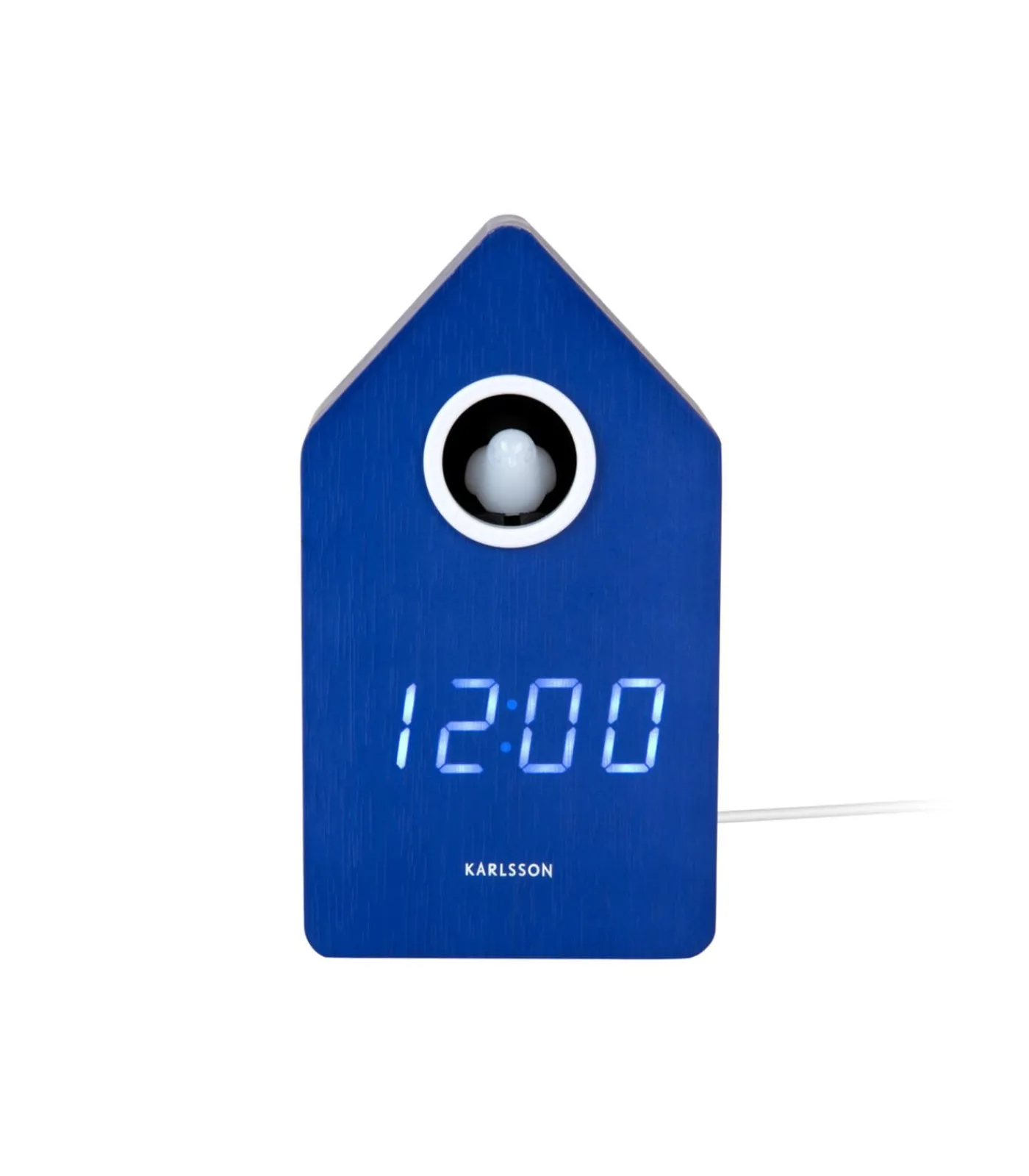 Clearance Wekker Cuckoo Led - Blauw - 9x9x15.8cm Klokken