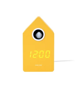 Hot Wekker Cuckoo Led - Geel - 9x9x15.8cm Klokken