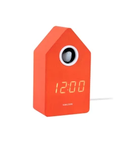 New Wekker Cuckoo Led - Oranje - 9x9x15.8cm Klokken