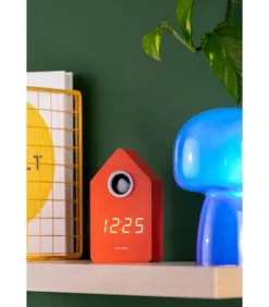 New Wekker Cuckoo Led - Oranje - 9x9x15.8cm Klokken