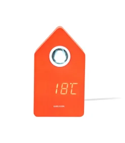 New Wekker Cuckoo Led - Oranje - 9x9x15.8cm Klokken