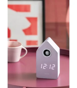 Sale Wekker Cuckoo Led - Paars - 9x9x15.8cm Klokken