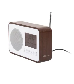 Discount Wekker Fm Radio - Donker hout - 19.2x6.6x12.5cm Klokken