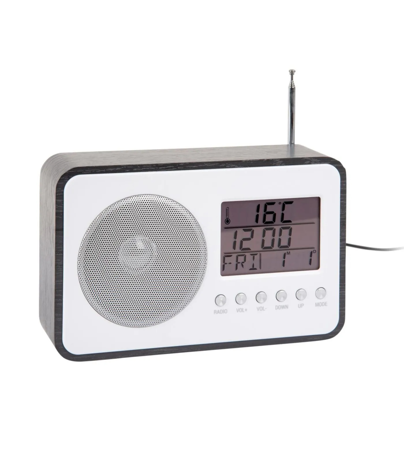 Best Wekker Fm Radio - Zwart - 19.2x6.6x12.5cm Klokken