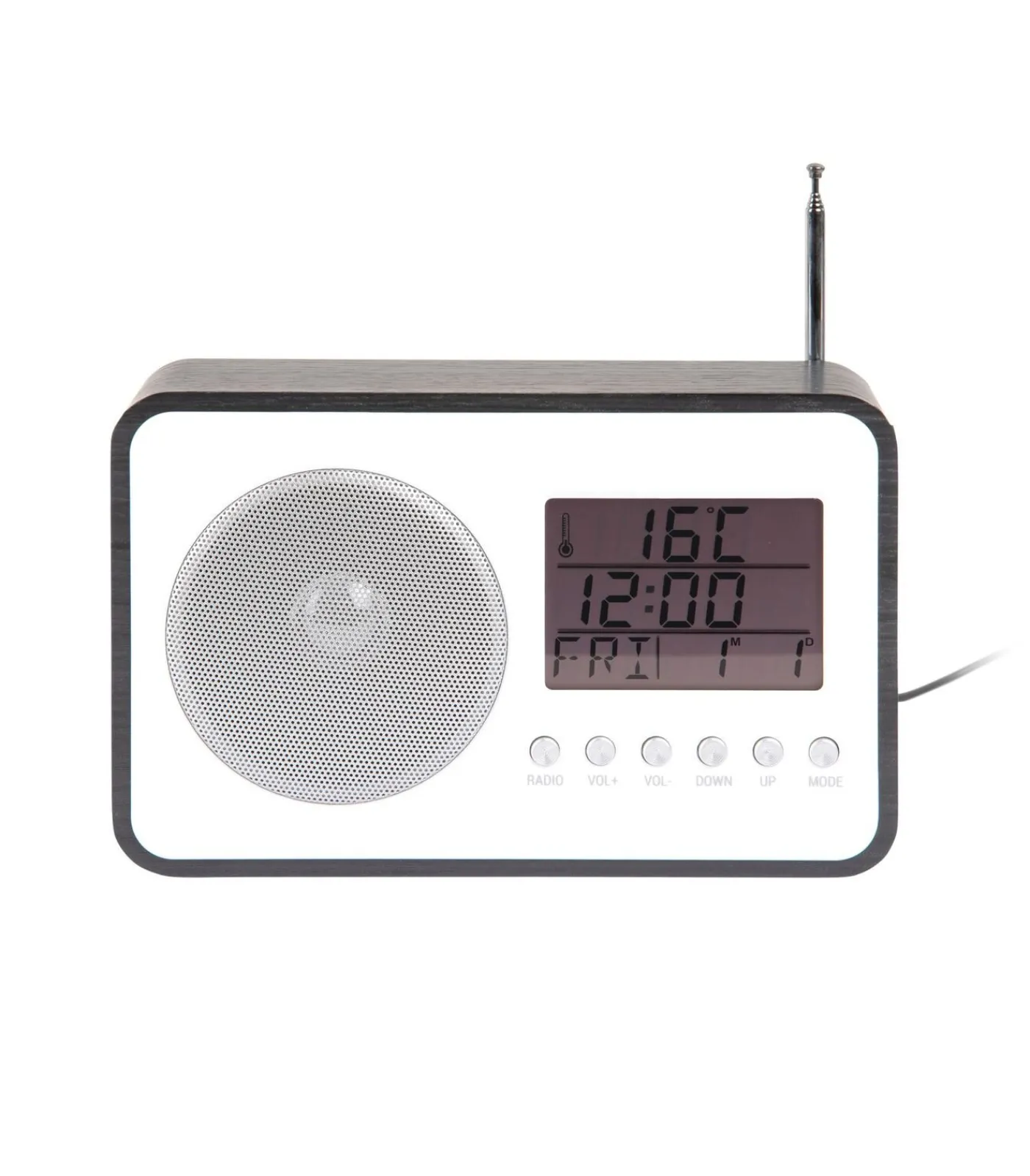 Best Wekker Fm Radio - Zwart - 19.2x6.6x12.5cm Klokken