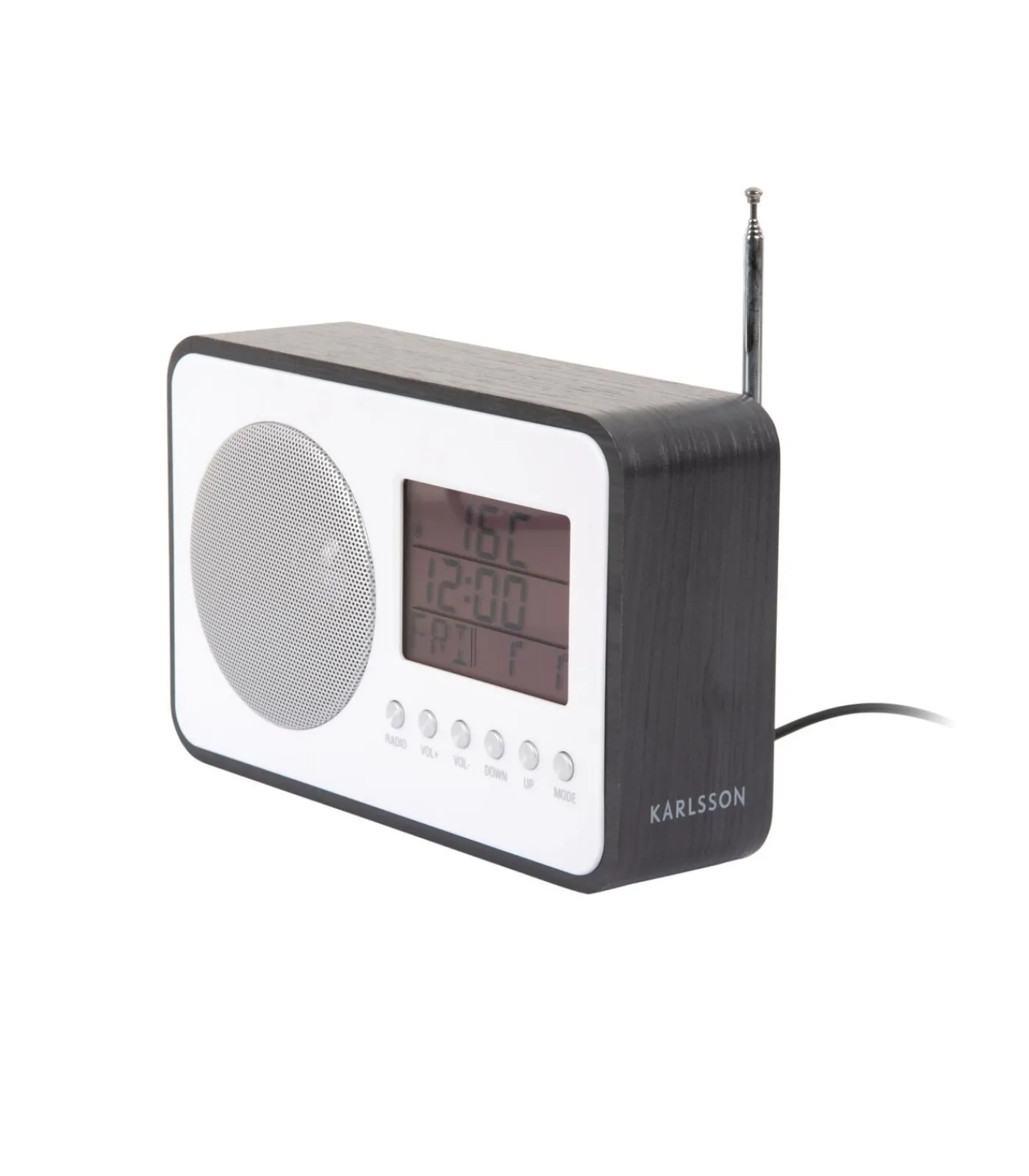 Best Wekker Fm Radio - Zwart - 19.2x6.6x12.5cm Klokken