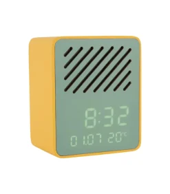 Hot Wekker Funky Vibes - Heldergeel - 9.5x6.5x11.5cm Klokken