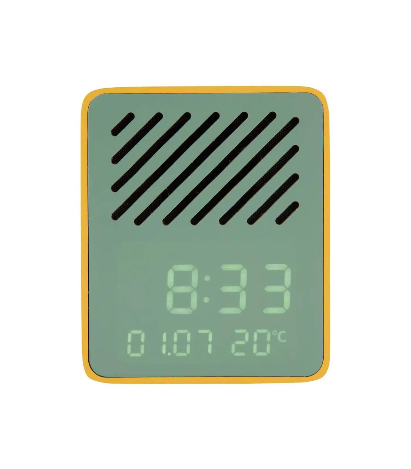 Hot Wekker Funky Vibes - Heldergeel - 9.5x6.5x11.5cm Klokken