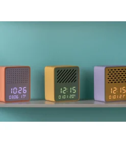 Clearance Wekker Funky Vibes - Helderoranje - 9.5x6.5x11.5cm Klokken