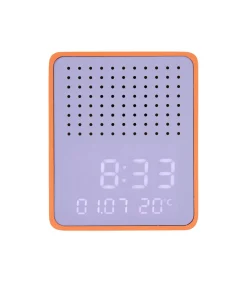 Clearance Wekker Funky Vibes - Helderoranje - 9.5x6.5x11.5cm Klokken