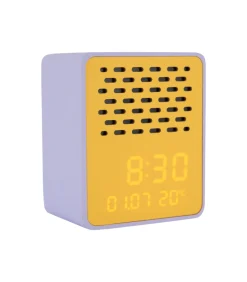 Outlet Wekker Funky Vibes - Matpaars - 9.5x6.5x11.5cm Klokken