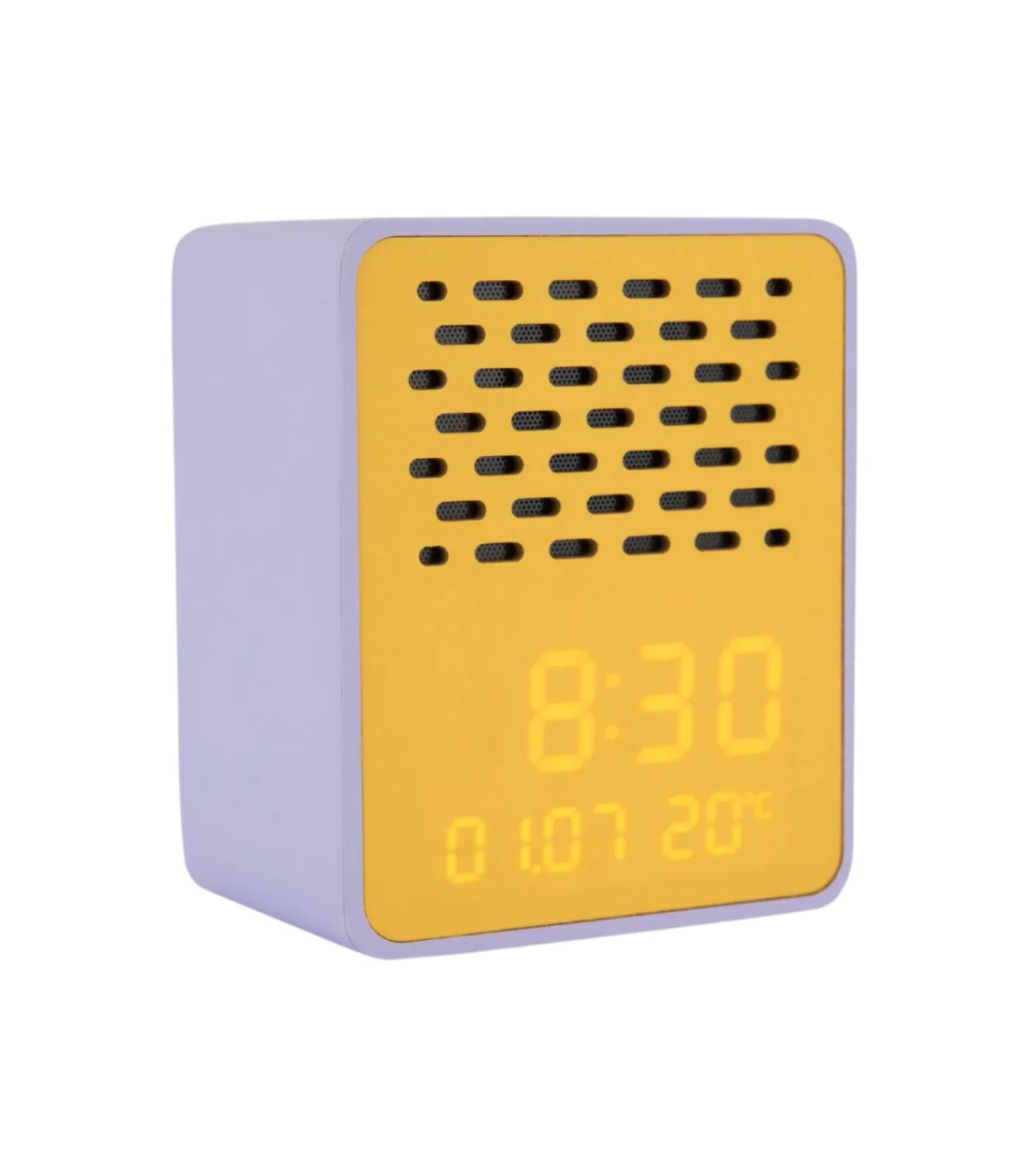 Outlet Wekker Funky Vibes - Matpaars - 9.5x6.5x11.5cm Klokken