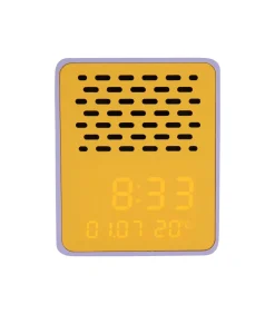 Outlet Wekker Funky Vibes - Matpaars - 9.5x6.5x11.5cm Klokken