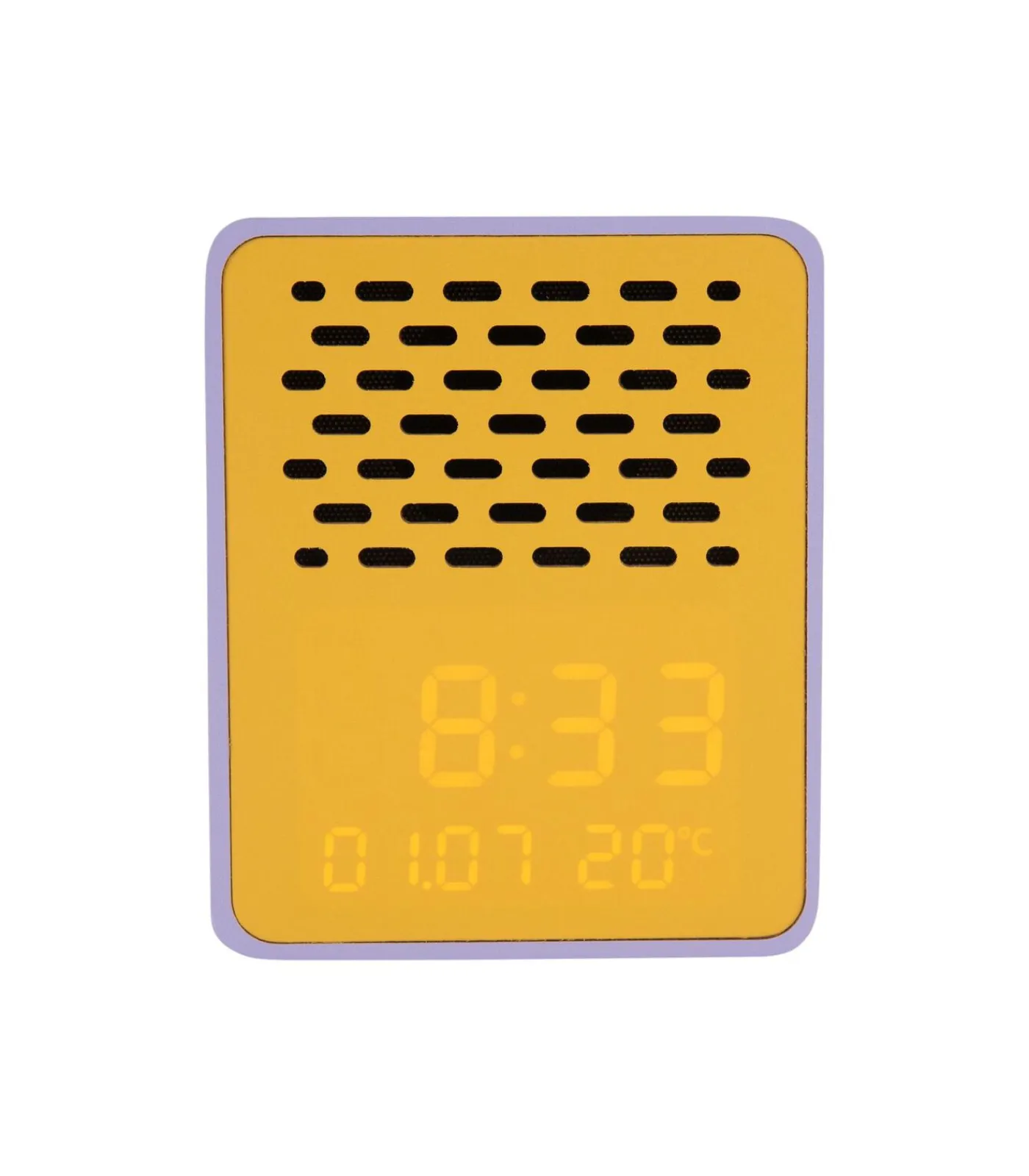 Outlet Wekker Funky Vibes - Matpaars - 9.5x6.5x11.5cm Klokken